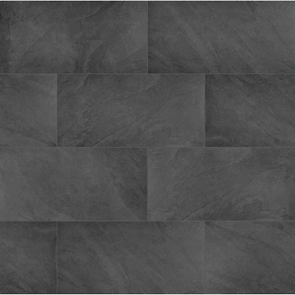 Legions Midnight Montage 24 In. X 48 In. Matte Porcelain Paver Tile